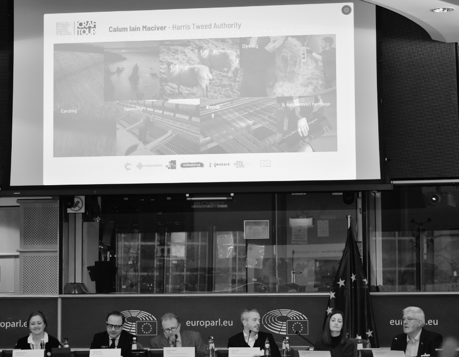 Panel 2 – Speaker Calum Iain Maciver, Chief Executive of the Harris Tweed Authority. © Mad'in Europe